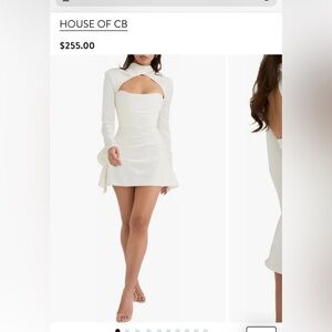 House of CB White Long Sleeve Dress